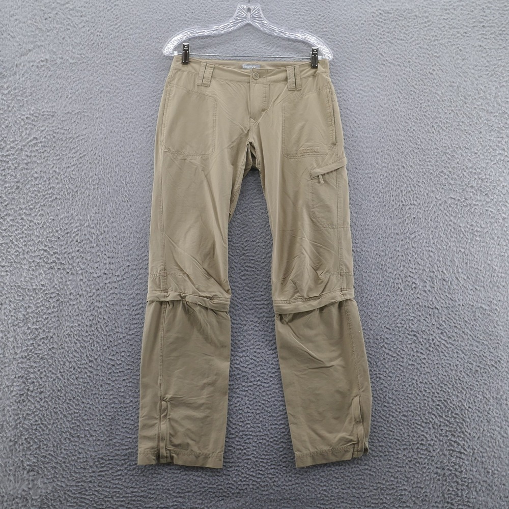Marmot Womens Lobos Convertible Zipoff Pants 6 Brown Mid Rise Hiking Outdoor